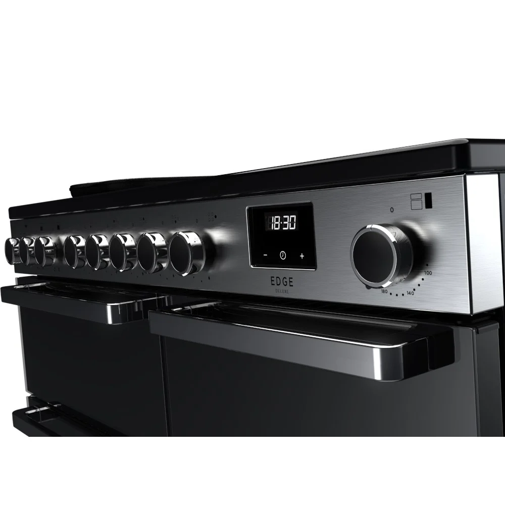 Rangemaster EDDL100EIGBLK/CM1 Edge Deluxe 100cm Induction Black Glass/Chrome - Image 3