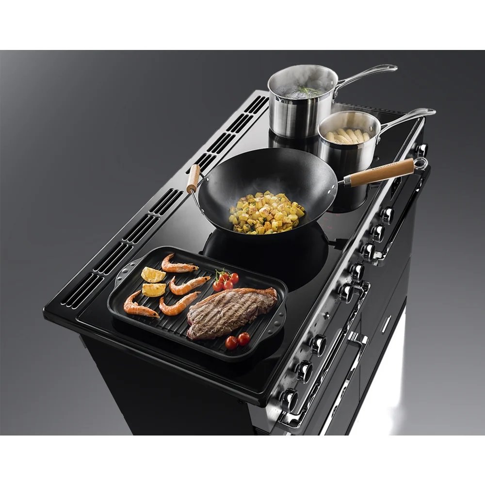 Rangemaster EDDLO110EIGBLK/CM1 Edge Deluxe 110cm Induction Black Glass/Chrome - Image 6