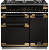 Rangemaster ELS90DFFGB/BE - Black/Antique Brass Range Cooker - 79L Dual Fuel - A Energy - Image 2