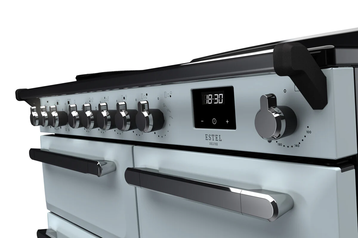 Rangemaster ESDL100EIPMSB/CM1 Estel Deluxe 100cm Induction Misty Blue/Chrome - Image 2