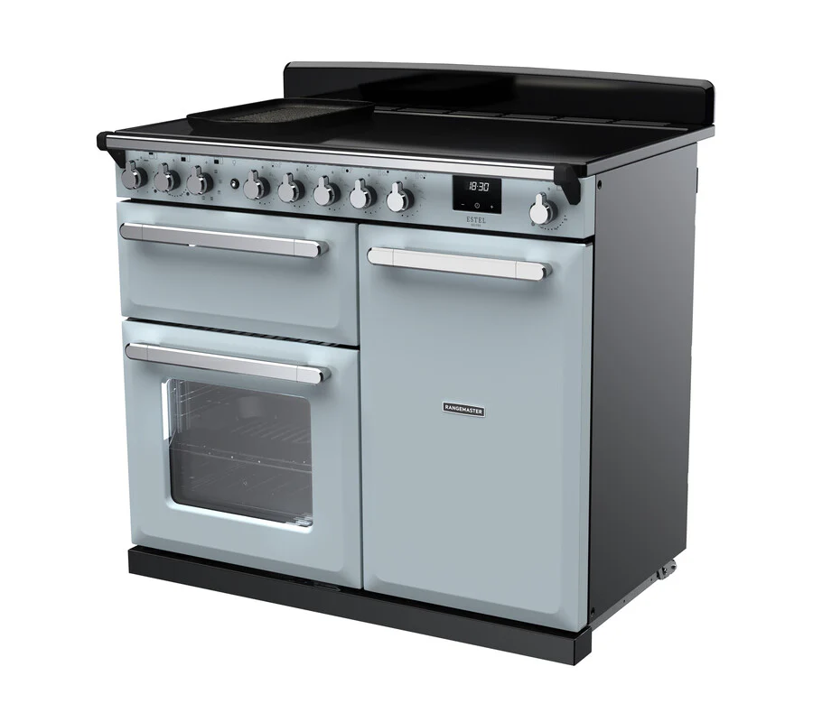 Rangemaster ESDL100EIPMSB/CM1 Estel Deluxe 100cm Induction Misty Blue/Chrome - Image 3