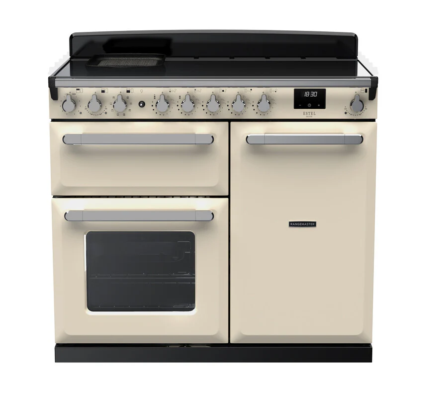 Rangemaster ESDL100EIPPCR/CM1 Estel Deluxe 100cm Induction Pale Cream/Chrome
