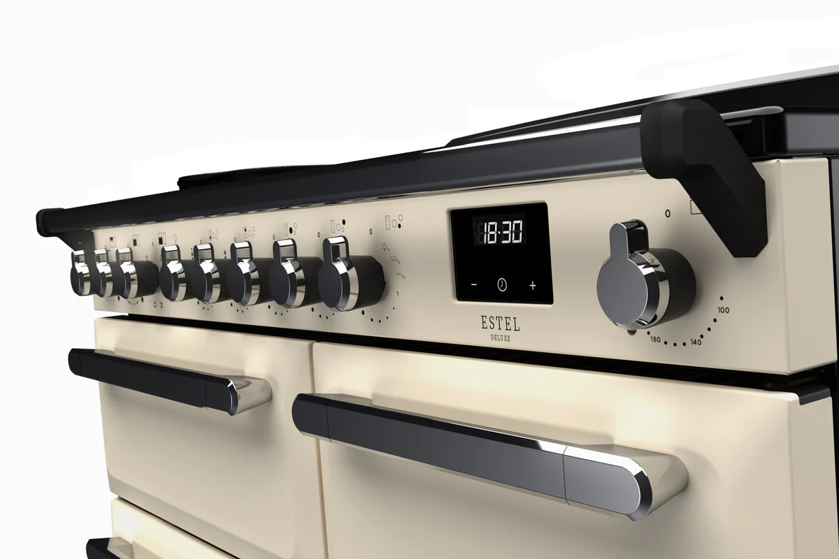 Rangemaster ESDL100EIPPCR/CM1 Estel Deluxe 100cm Induction Pale Cream/Chrome - Image 2
