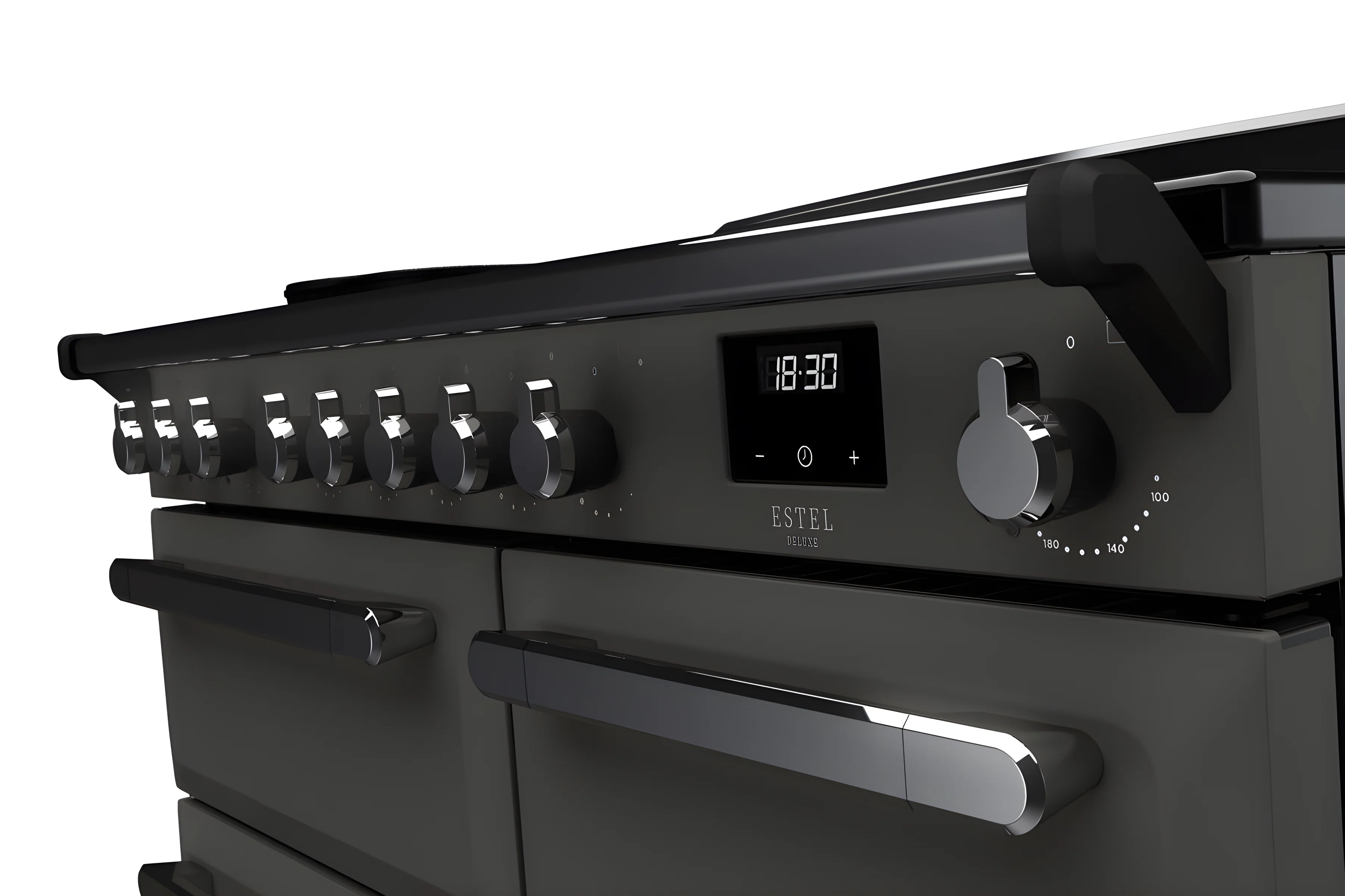 Rangemaster ESDL100EIPSLT/CM1 Estel Deluxe 100cm Induction Slate/Chrome - Image 2