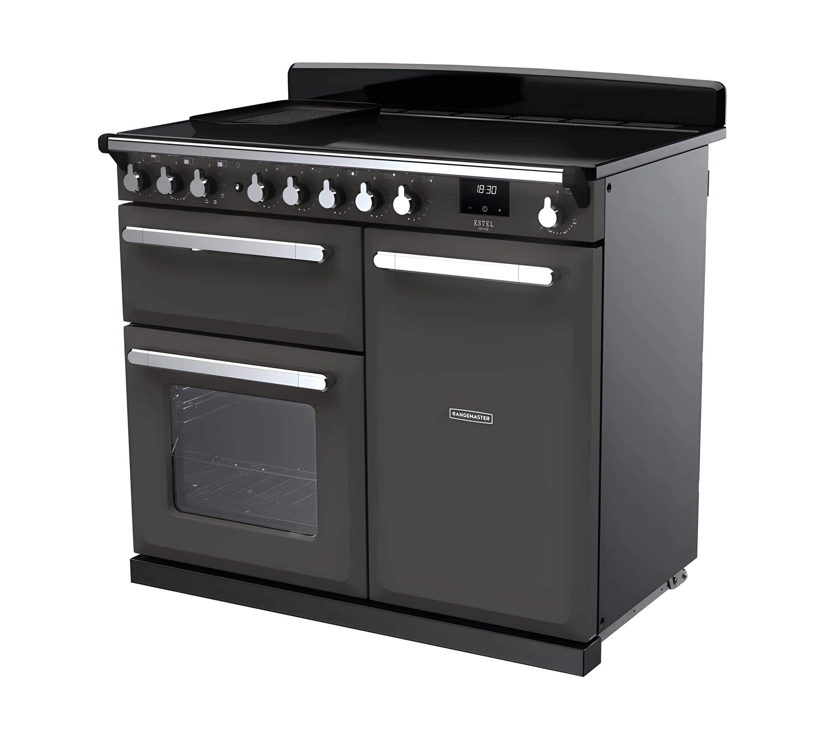 Rangemaster ESDL100EIPSLT/CM1 Estel Deluxe 100cm Induction Slate/Chrome - Image 3