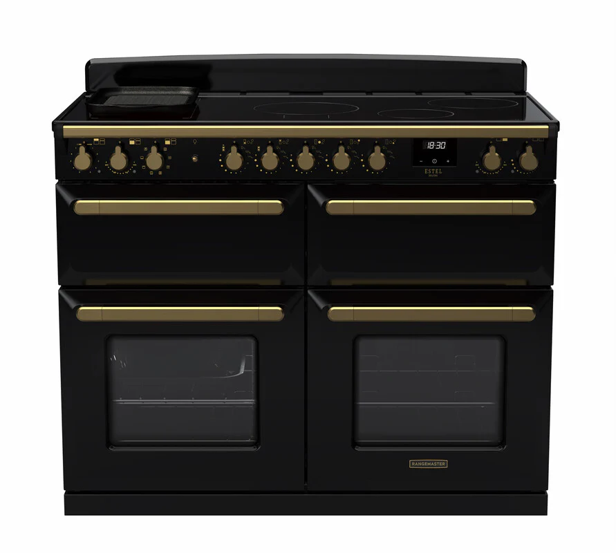 Rangemaster ESDLB110EIPGBL/AB1 Estel Deluxe 110cm BC Induction Black/Antique Brass