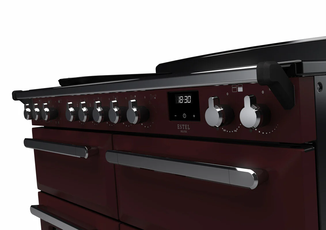 Rangemaster ESDLB110EIPBOR/CM1 Estel Deluxe 110cm BC Induction Bordeaux/Chrome - Image 3