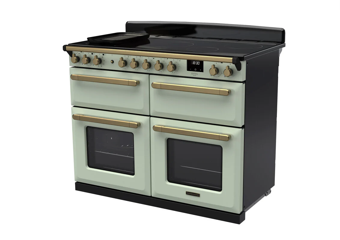 Rangemaster ESDLB110EIPMNT/AB1 Estel Deluxe 110cm BC Induction Mint/Antique Brass - Image 2