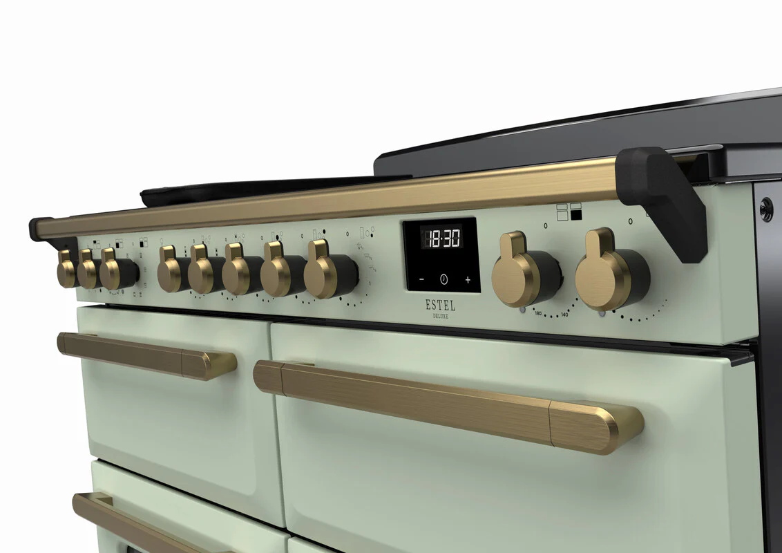 Rangemaster ESDLB110EIPMNT/AB1 Estel Deluxe 110cm BC Induction Mint/Antique Brass - Image 3