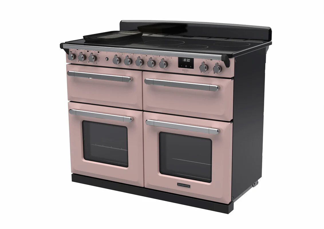 Rangemaster ESDLB110EIPPPK/CM1 Estel Deluxe 110cm BC Induction Pale Pink/Chrome - Image 2