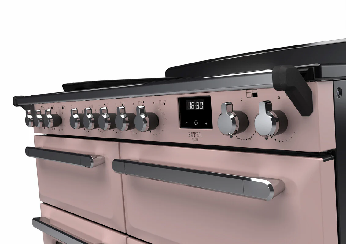 Rangemaster ESDLB110EIPPPK/CM1 Estel Deluxe 110cm BC Induction Pale Pink/Chrome - Image 3
