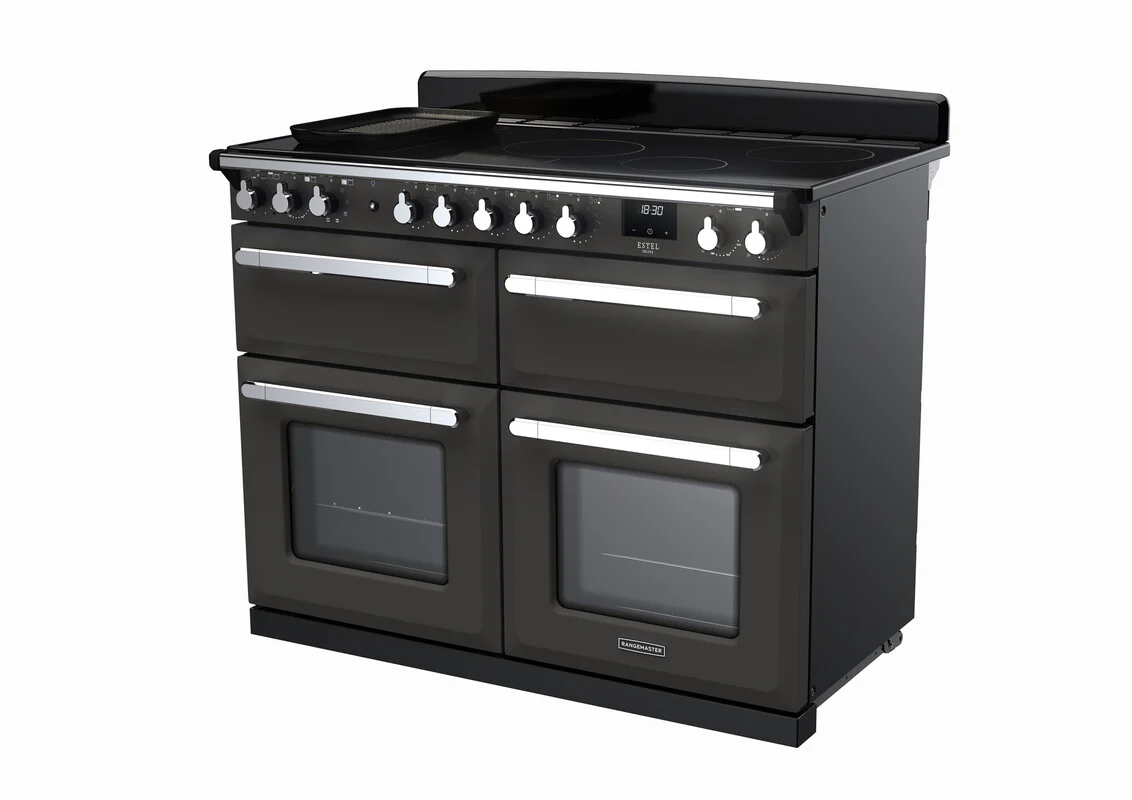 Rangemaster ESDLB110EIPSLT/CM1 Estel Deluxe 110cm BC Induction Slate/Chrome - Image 2