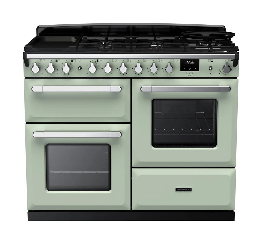 Rangemaster ESDLO110DFPMNT/CM1 Estel Deluxe 110cm Dual Fuel Mint/Chrome