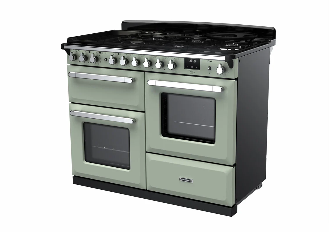 Rangemaster ESDLO110DFPMNT/CM1 Estel Deluxe 110cm Dual Fuel Mint/Chrome - Image 2