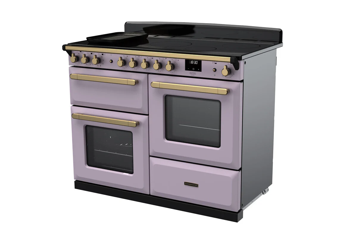 Rangemaster ESDLO110EIPHTH/AB1 Estel Deluxe 110cm Induction Heather/Antique Brass