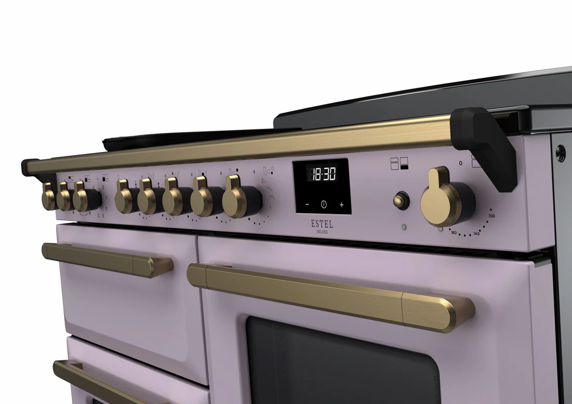Rangemaster ESDLO110EIPHTH/AB1 Estel Deluxe 110cm Induction Heather/Antique Brass - Image 2