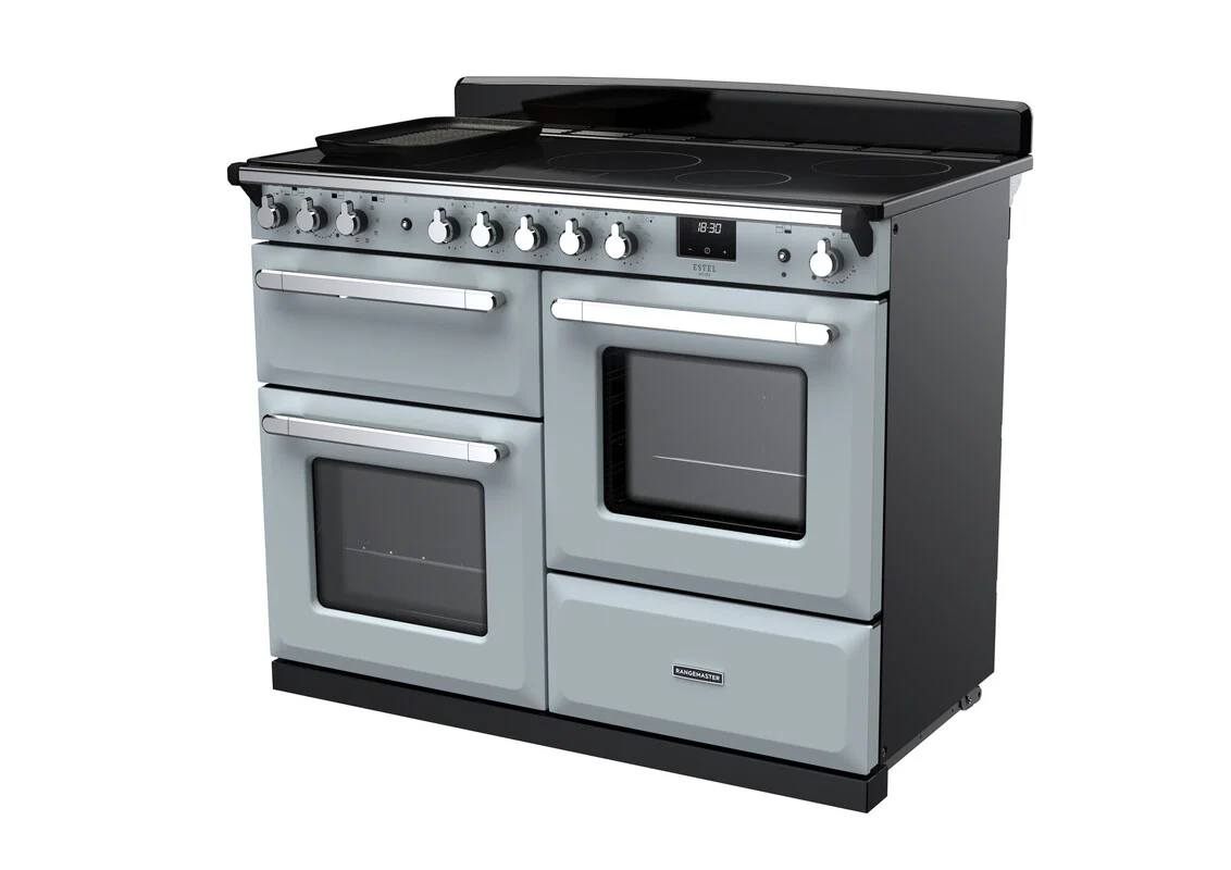 Rangemaster ESDLO110EIPMSB/CM1 Estel Deluxe 110cm Induction Misty Blue/Chrome - Image 2
