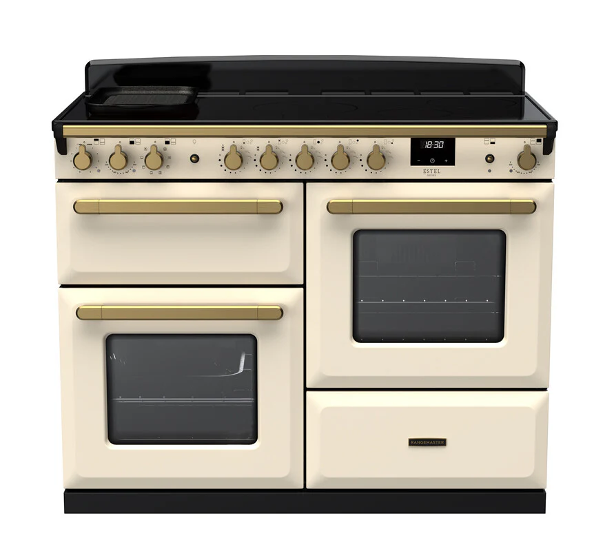 Rangemaster ESDLO110EIPPCR/AB1 Estel Deluxe 110cm Induction Pale Cream/Antique Brass