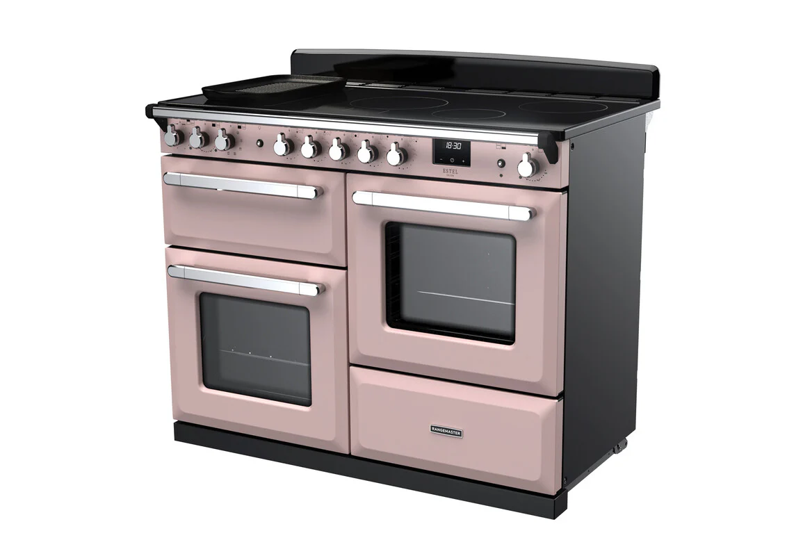 Rangemaster ESDLO110EIPPPK/CM1 Estel Deluxe 110cm Induction Pale Pink/Chrome - Image 2