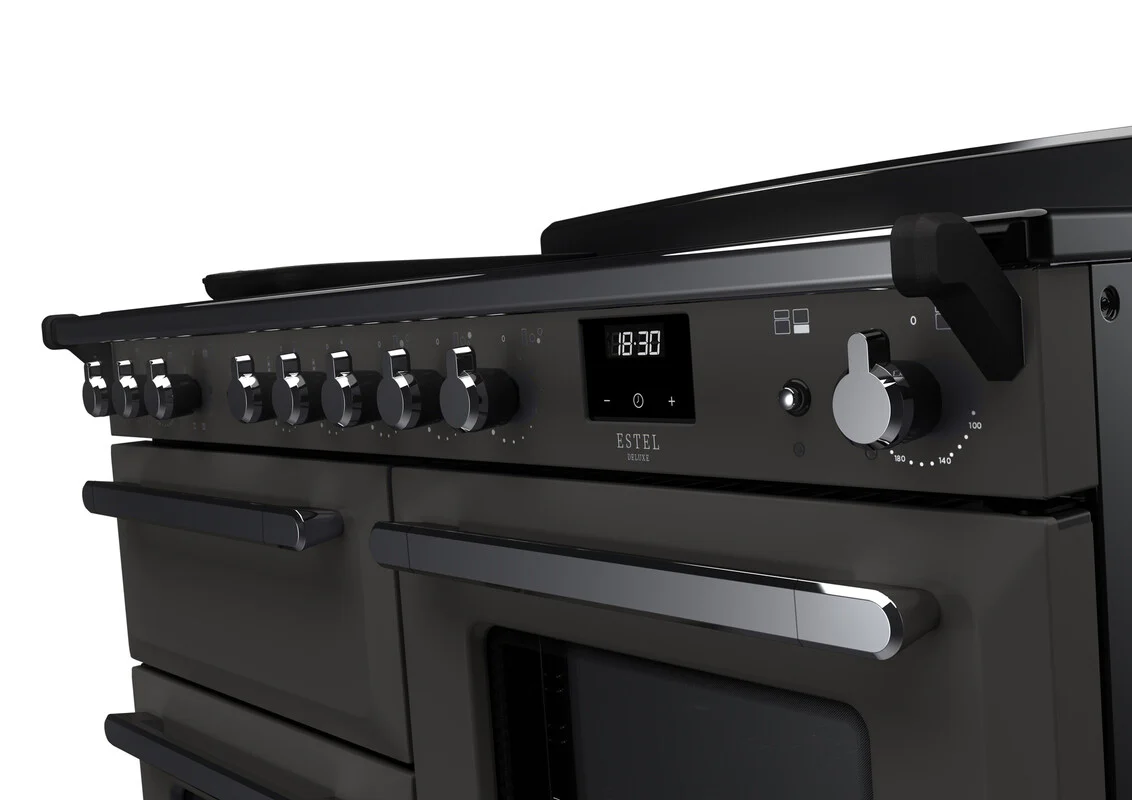 Rangemaster ESDLO110EIPSLT/CM1 Estel Deluxe 110cm Induction Slate/Chrome - Image 2