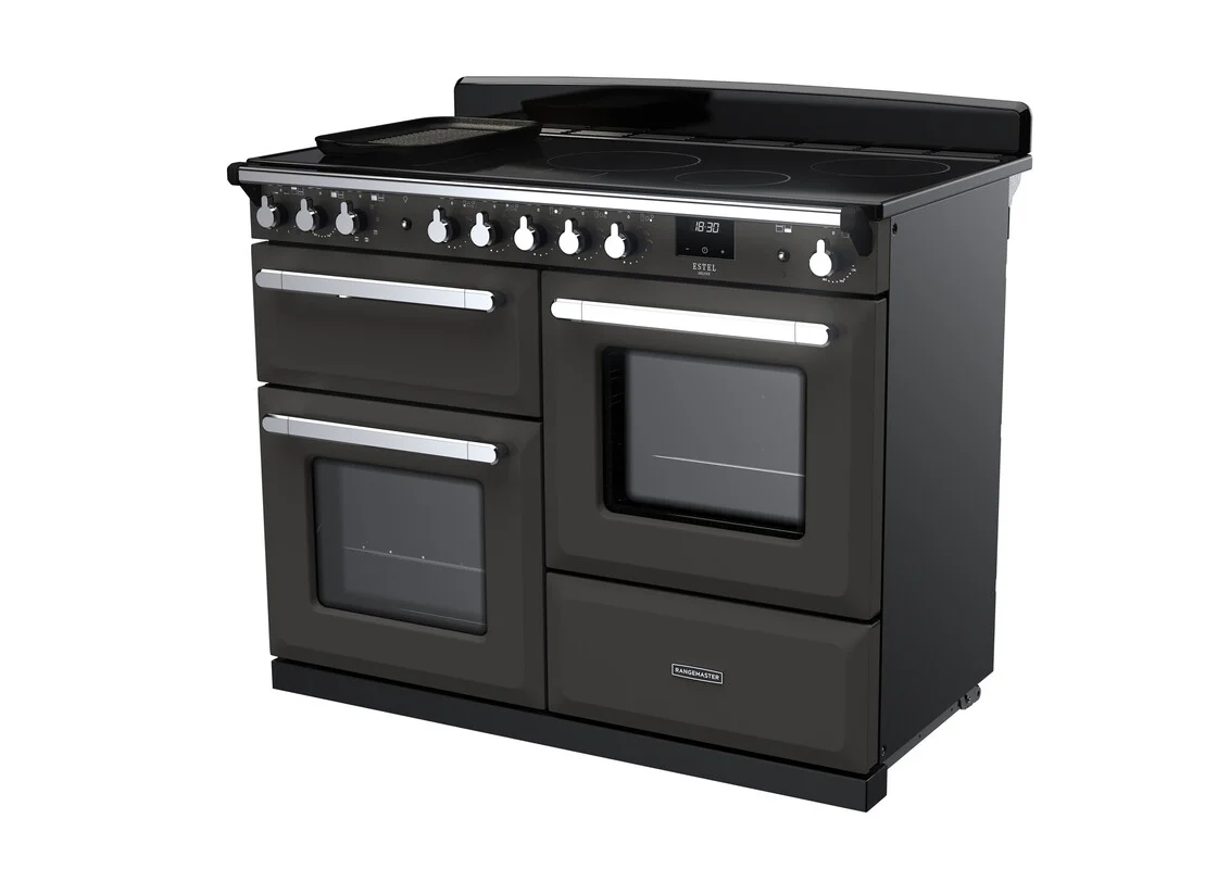 Rangemaster ESDLO110EIPSLT/CM1 Estel Deluxe 110cm Induction Slate/Chrome - Image 3