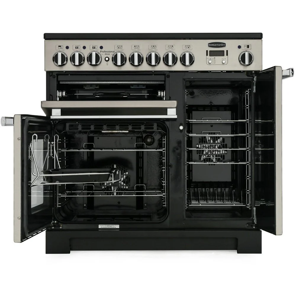 Rangemaster PDL90EIGB/C - Black/Chrome Range Cooker - 140L - A Rated - Image 2