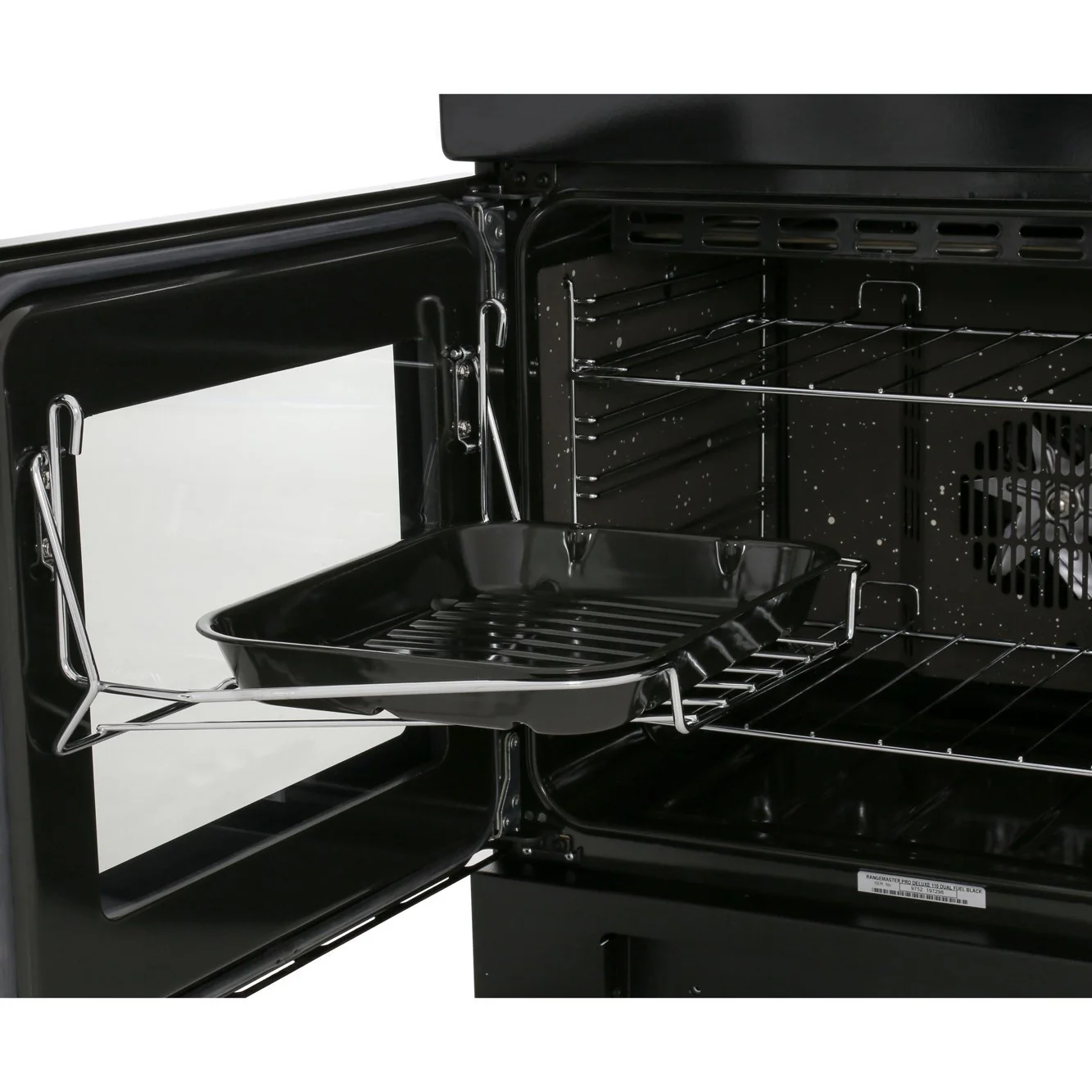 Rangemaster Professional Deluxe PDL110DFFCB/C - Charcoal Black Dual Fuel Range Cooker - 110cm - A Rated - Image 3