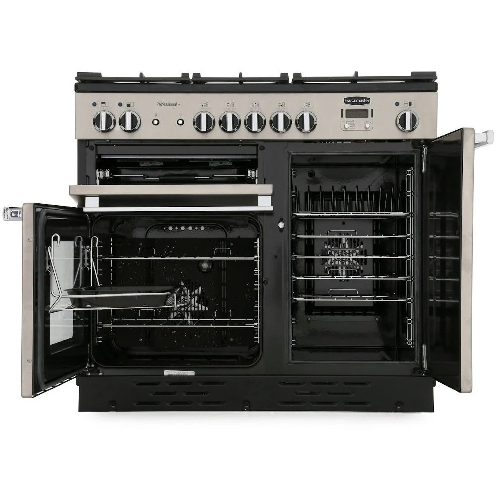 Rangemaster Professional Plus PROP100ECBL/C - Black Ceramic Range Cooker - 100cm - A Rated - Image 2
