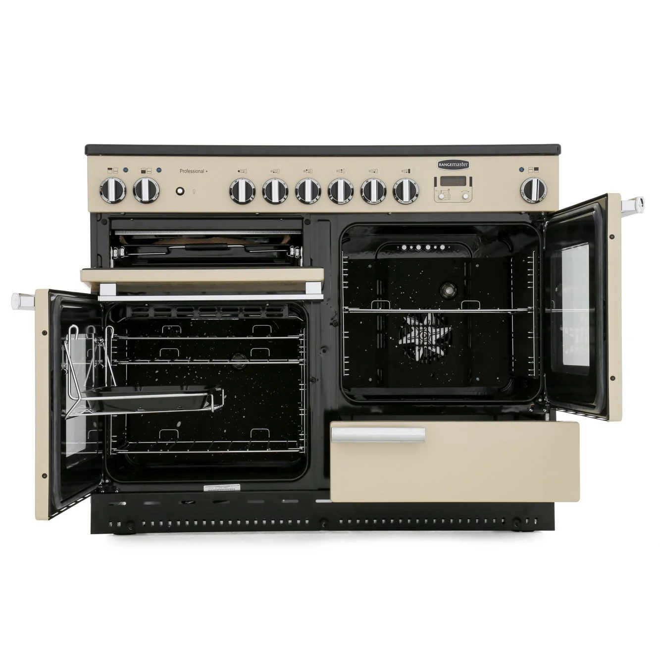 Rangemaster PROP110ECCR/C - Cream/Chrome 110cm Range Cooker - Ceramic - A Rated - Image 4
