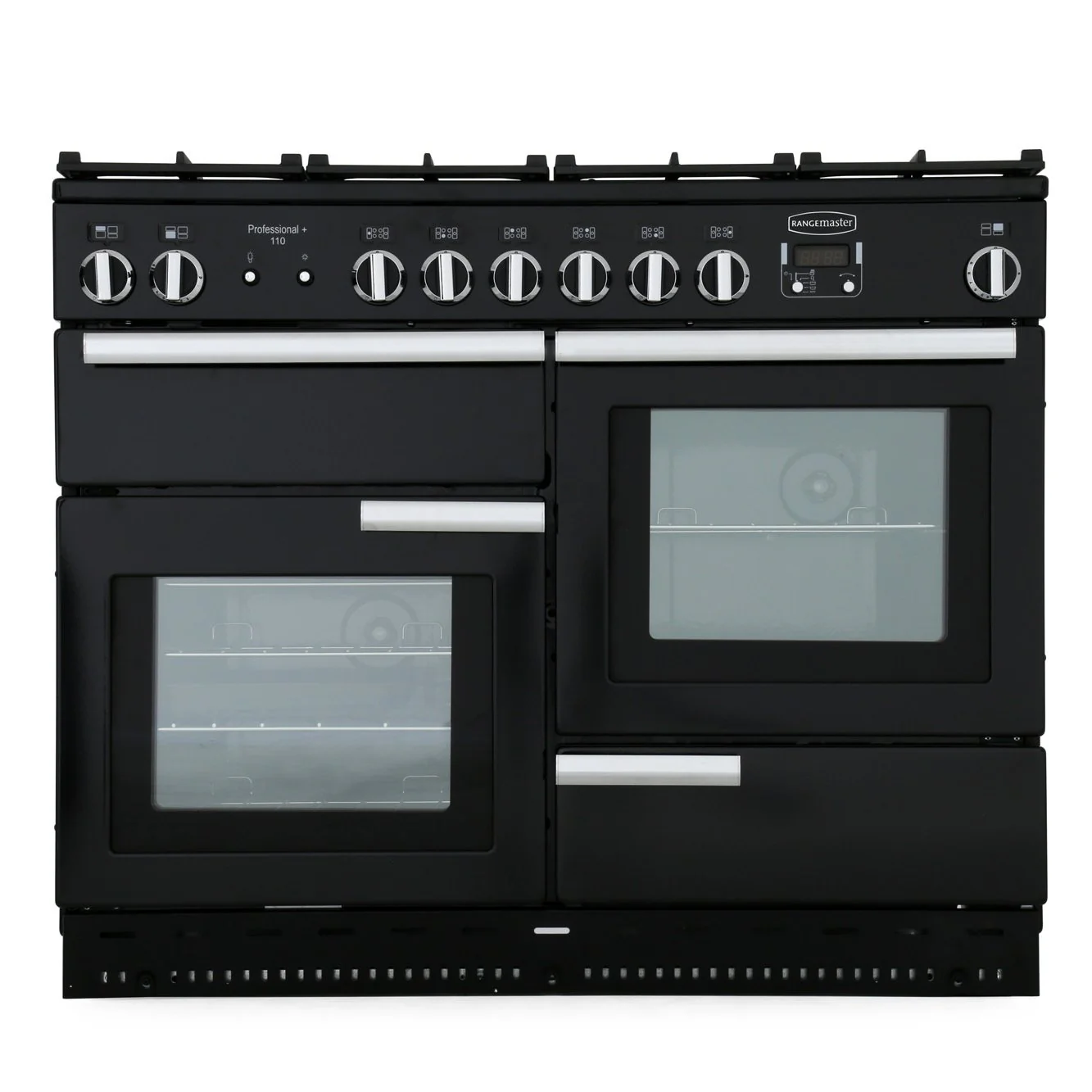 Rangemaster PROP110NGFGB/C - Black / Chrome Range Cooker - 110cm - 6 Burners - A Energy Rated - Image 4