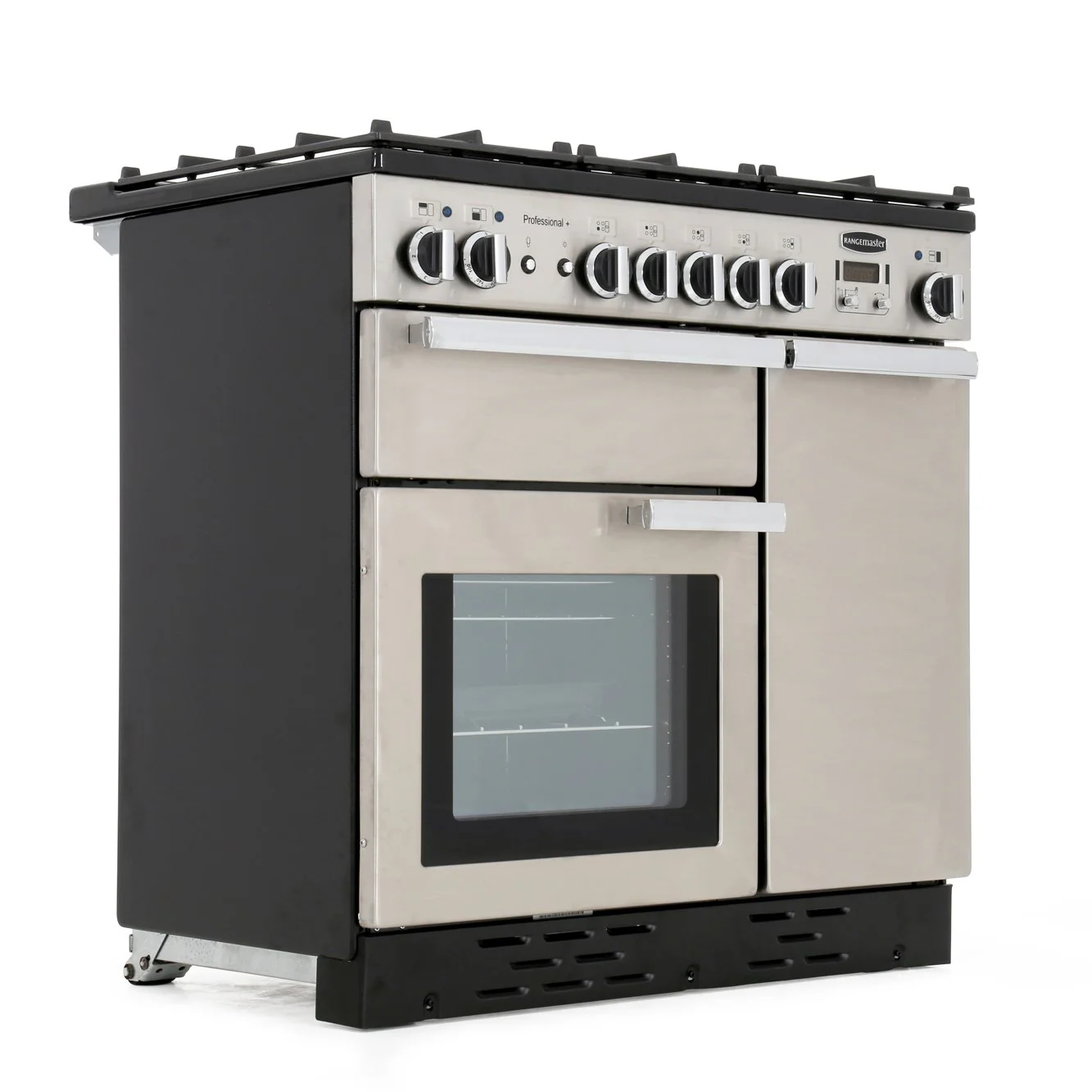 Rangemaster PROP90DFFSS/C - Stainless Steel/Chrome 90cm Range Cooker - Dual Fuel - A Rated - Image 4