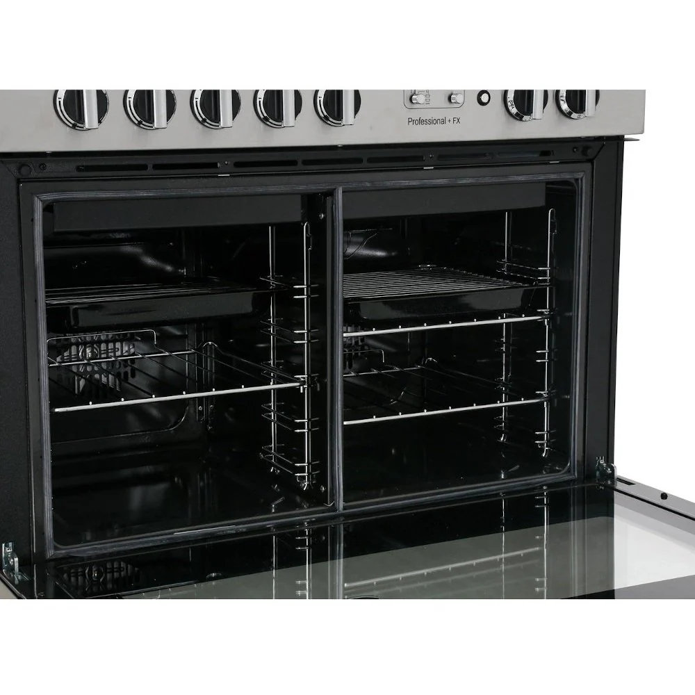 Rangemaster PROP90FXEIGB/C - Black/Chrome Range Cooker - 114L Dual Cavity - A Rated - Image 3