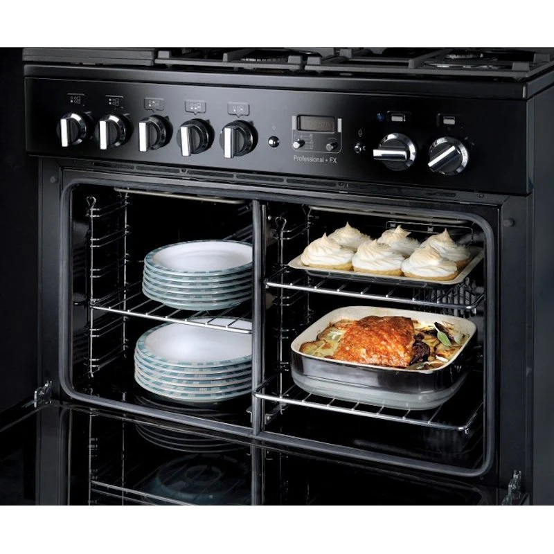 Rangemaster PROP90FXEIGB/C - Black/Chrome Range Cooker - 114L Dual Cavity - A Rated - Image 5