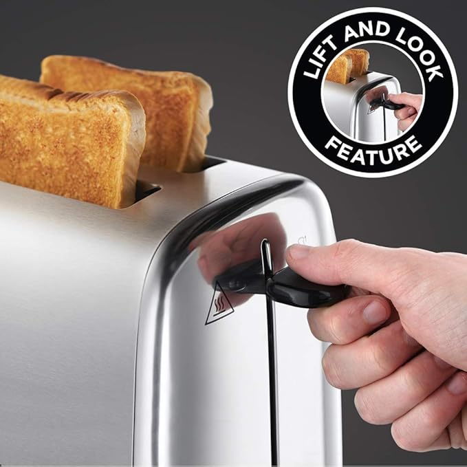 Russell Hobbs 24080 - Brushed &amp; Polished 2 Slice Toaster - 850W - Energy Rating Unknown - Image 2
