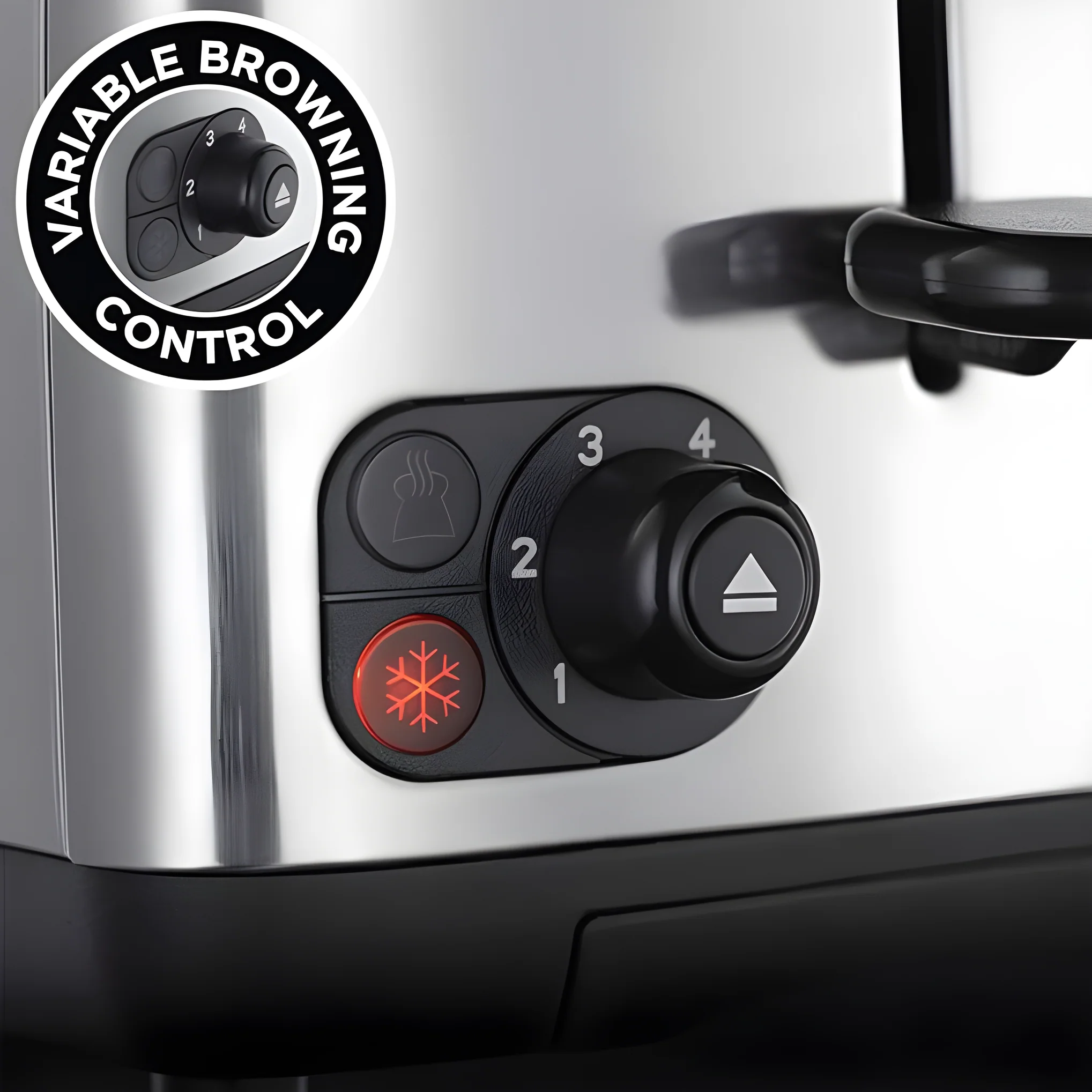 Russell Hobbs 24080 - Brushed &amp; Polished 2 Slice Toaster - 850W - Energy Rating Unknown - Image 3