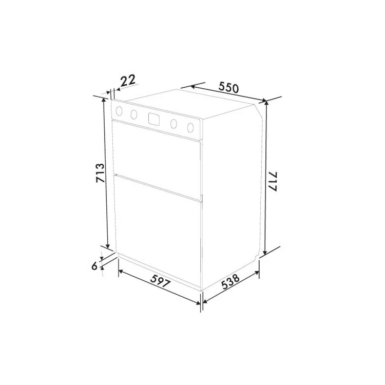 Smeg DUSF400B - Black Built Under Electric Double Oven - 61L/35L Capacity - A/B Energy - Image 4