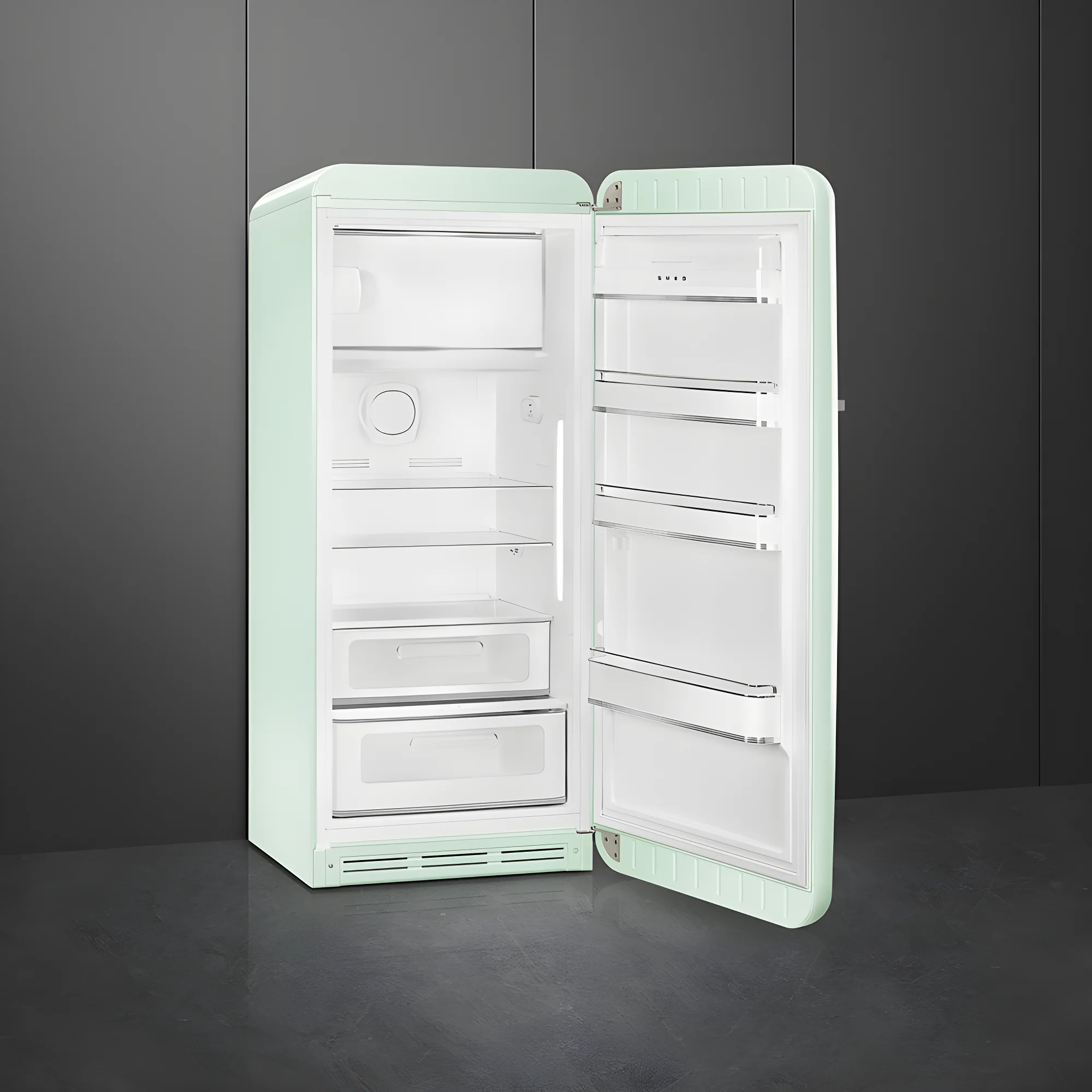 Smeg FAB28RPG6 - Pastel Green Fridge - 270L Total Capacity - C Energy Rating - Image 2