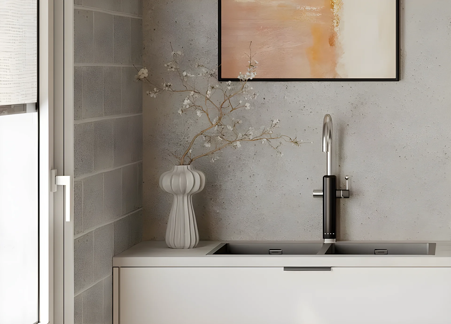 Smeg MAF50WH - Gloss White 50's Style Single Lever Mixer Tap - 360° Rotation - Image 3