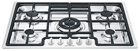 Smeg PGF75-4 - Stainless steel 5 Zone Gas Hob - Image 2