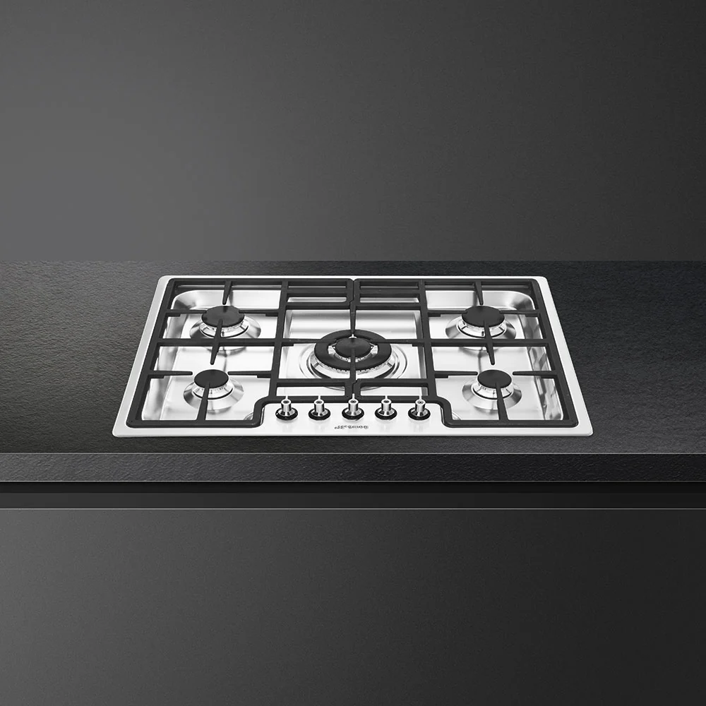 Smeg PGF75-4 - Stainless steel 5 Zone Gas Hob - Image 4