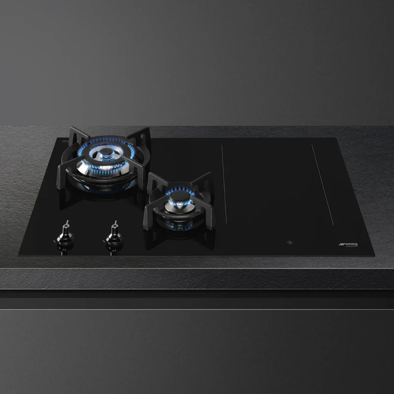 Smeg PM3743D - Black 4 Zone Dual Fuel Hob - Image 2