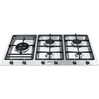 Smeg PS9062 Classic - Stainless Steel 90cm Gas Hob - 5 Burners