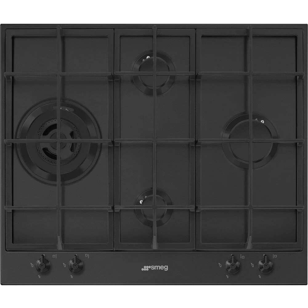 Smeg PX364LMB Classic - Black 4 Burner Gas Hob - 60cm - A+ Energy