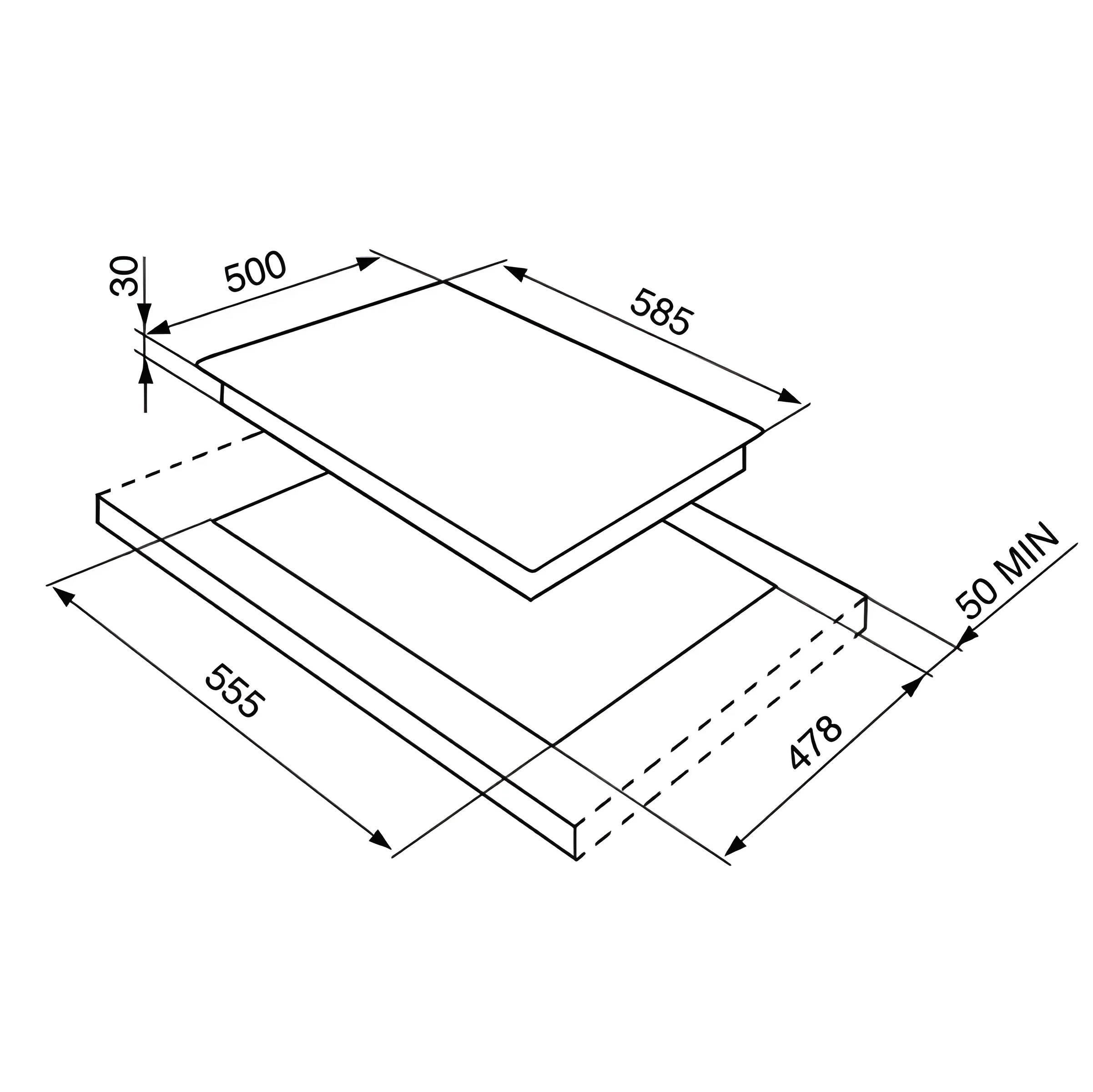 Smeg S64S - Stainless steel 4 Zone Gas Hob - Image 4