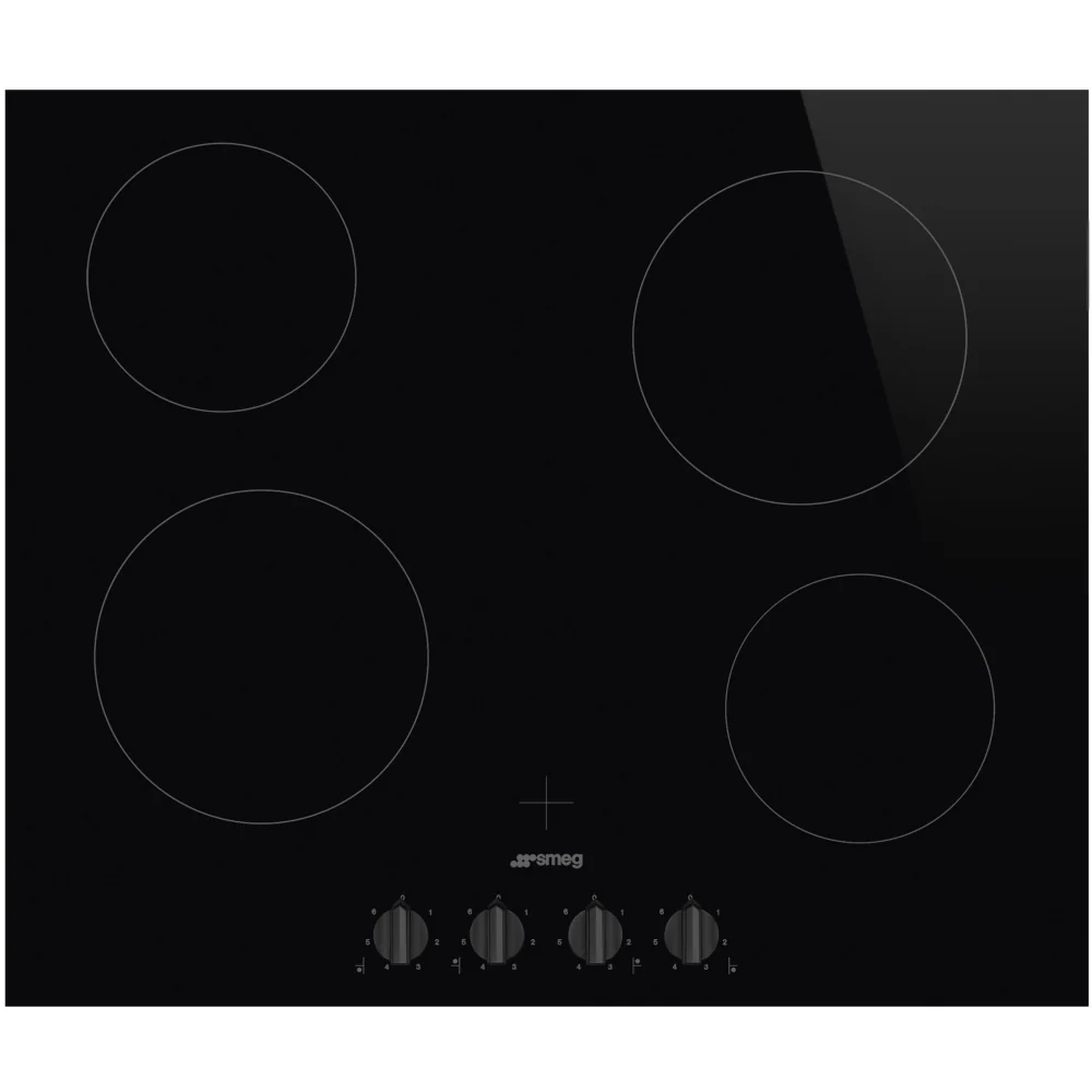 Smeg SE364TDMB - Black 4 Zone Ceramic Hob - 60cm