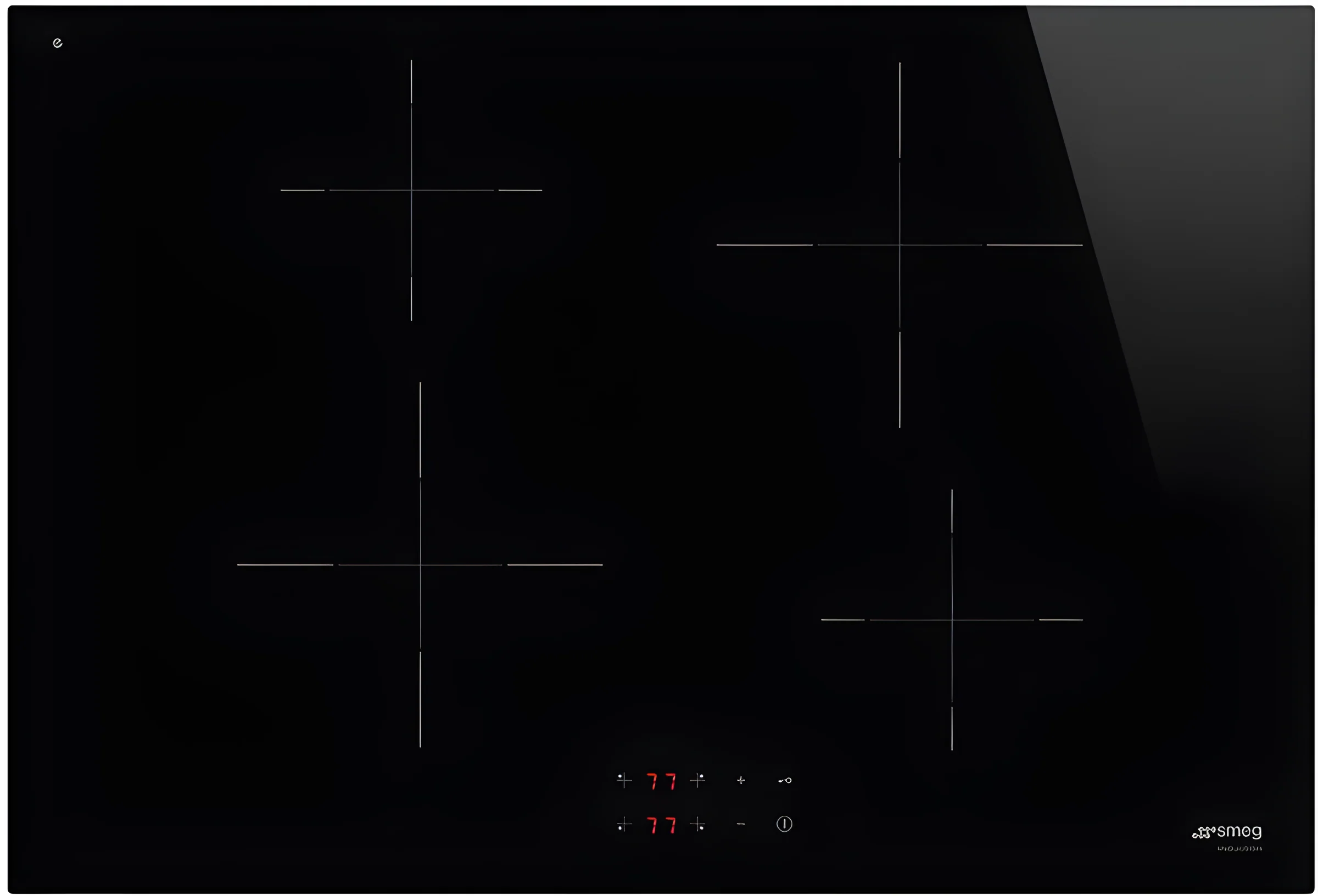 Smeg SI2741D - Black 80cm 4 Zone Induction Hob HARD WIRED - Touch Controls - 9 Power Levels