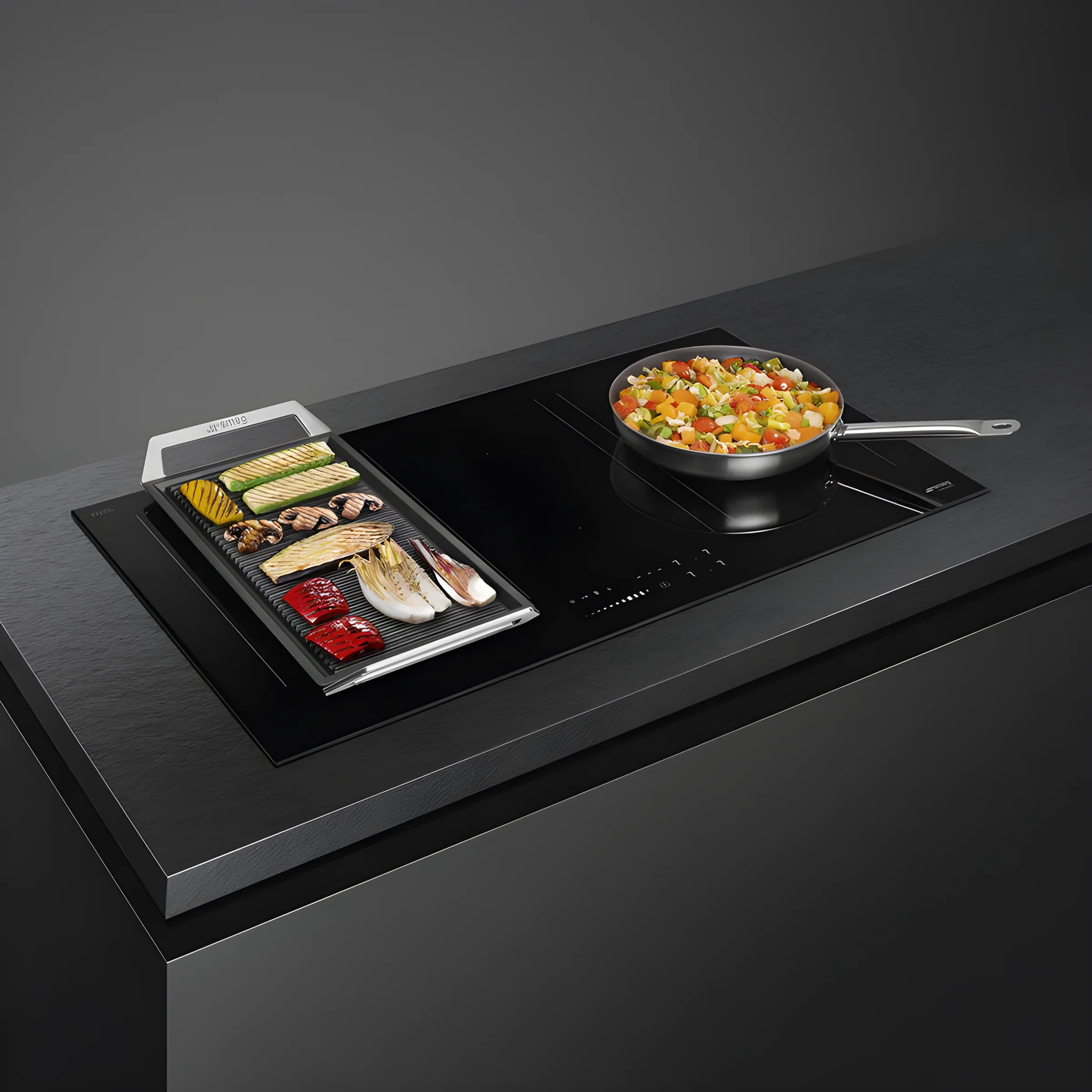 Smeg SIM3964D - Black 90cm 6 Zone Induction Hob - Slider Controls - Glass Ceramic Surface - Image 3