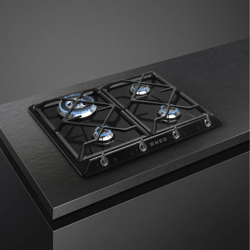 Smeg SR964NGH - Black 4 Zone Gas Hob - Image 2