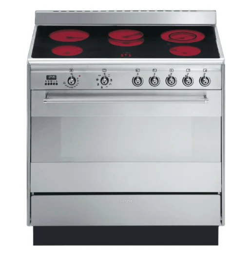 Smeg SUK91CMX9 - Stainless steel 5 Zone Electric Cooker - A energy
