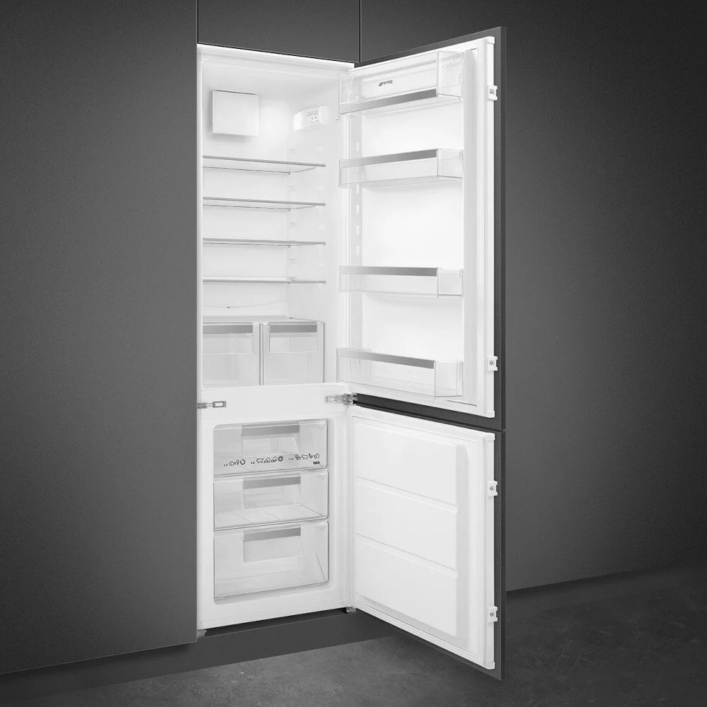 Smeg UKC81721E - Silver Integrated Fridge Freezer - 268L - E Energy - Image 2